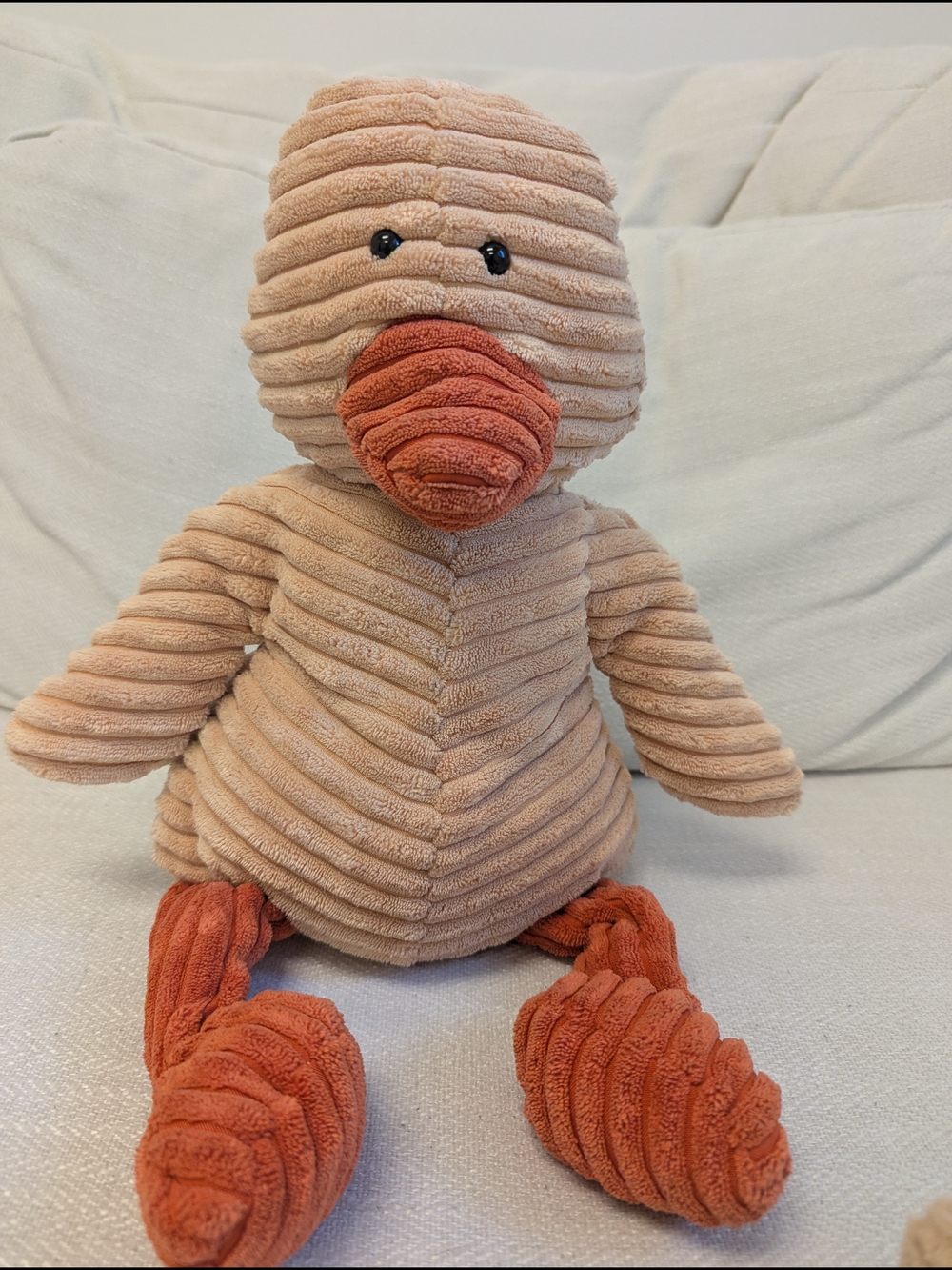 Corduroy Plush Duck Stuffed Animal - EUC